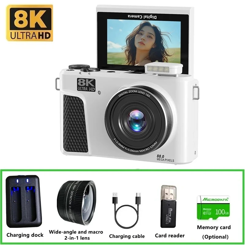 Electronics Home Gadgets - WD300 8K Digital Camera 88MP video