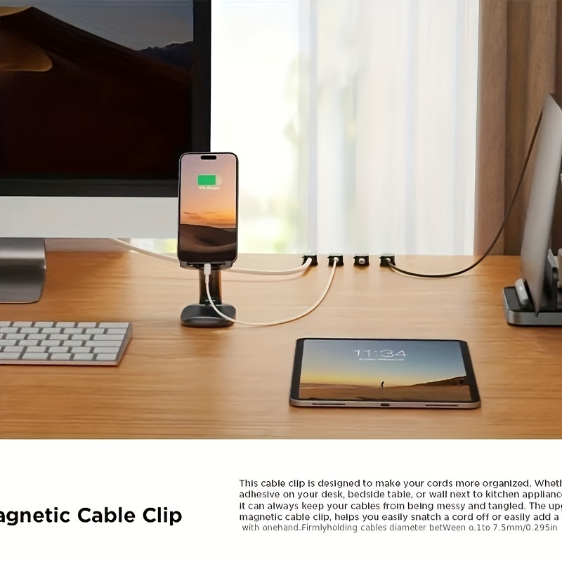 6/12Pcs PP Magnetic Cable Clip - Magnetic Charging Cable reseña y precio
