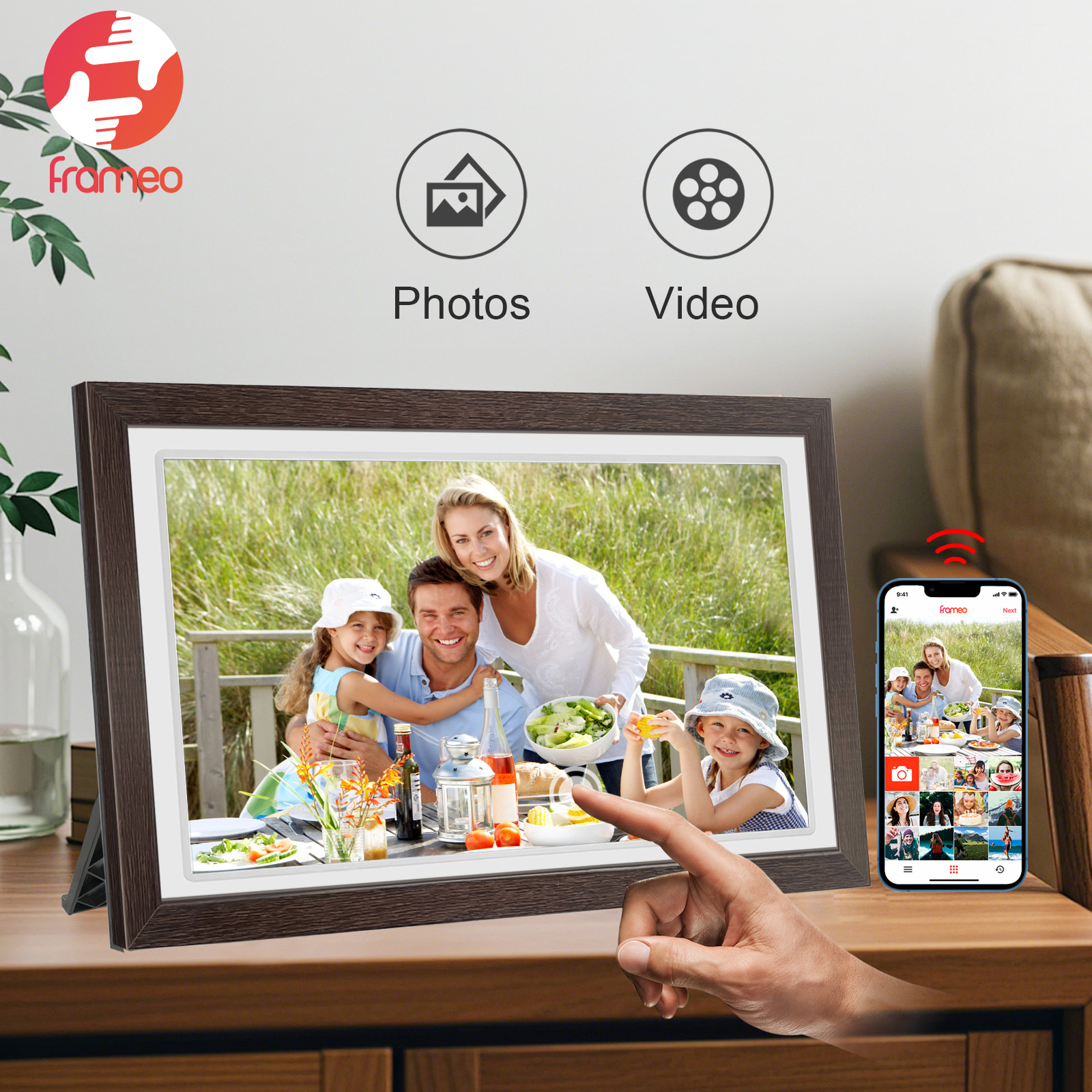 21.5-Inch WiFi digital photo f - Digital Photo Frame Wifi reseña y precio
