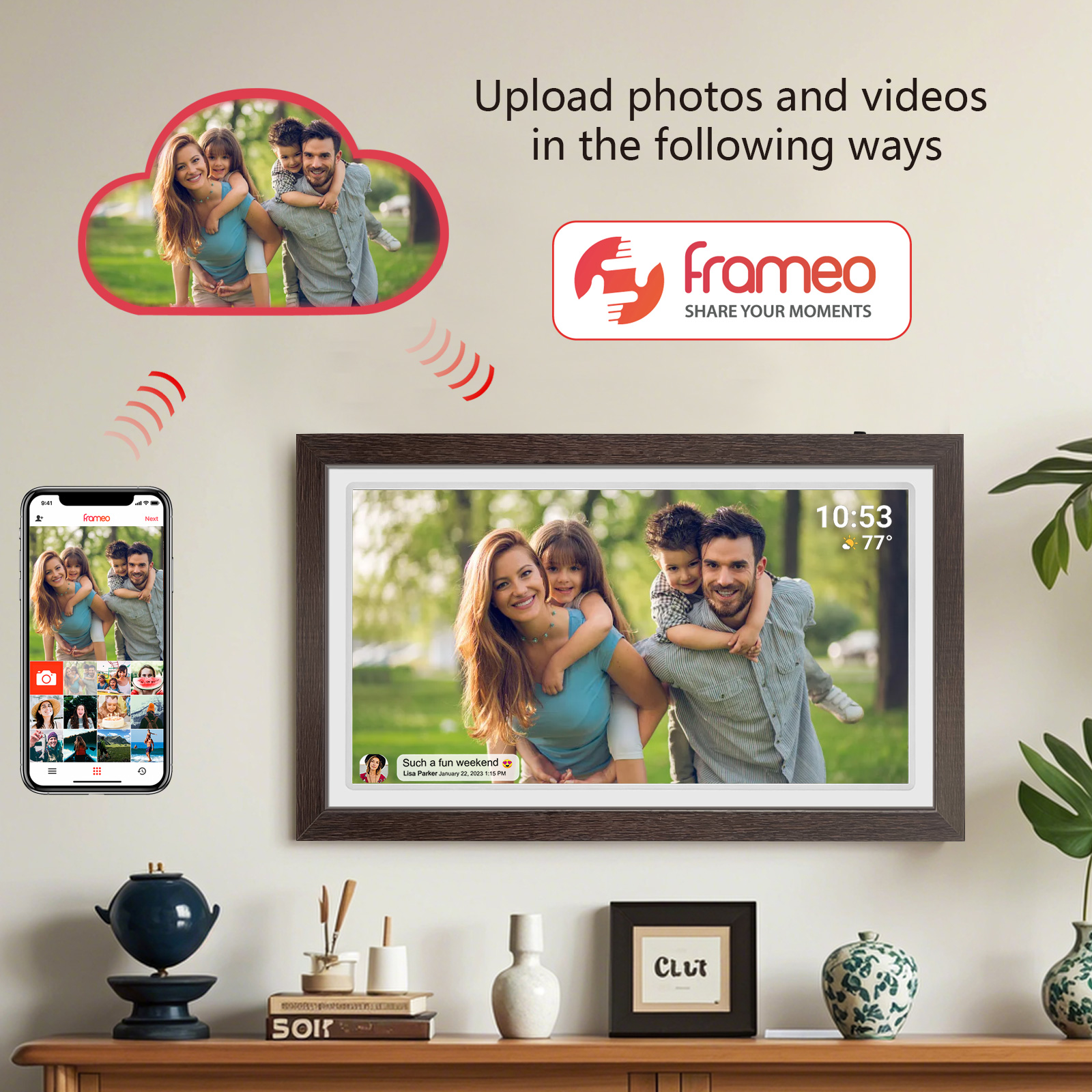 21.5-Inch WiFi digital photo f - Digital Photo Frame Wifi reseña y precio