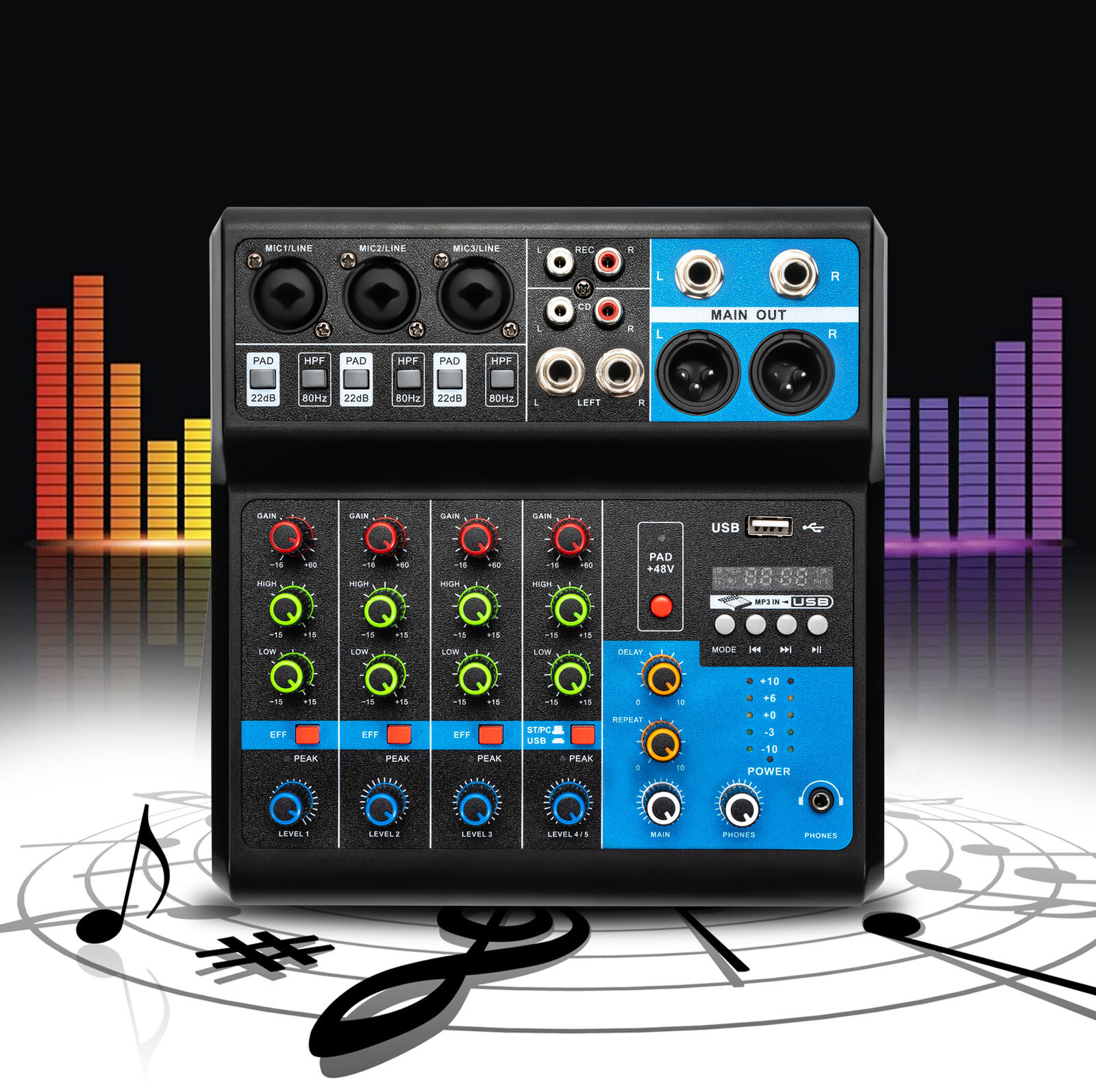 5-Channel Mixing Console Live  - Mini Electronics Gadgets reseña y precio