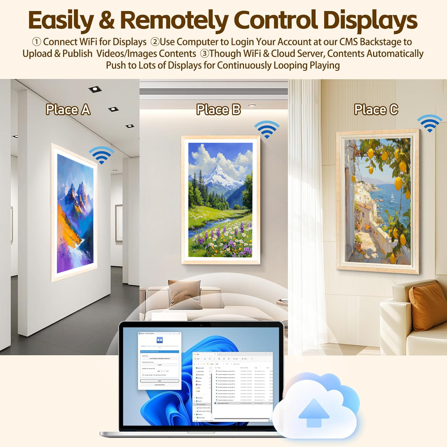 21.5 24 32 Inch Large Digital  - Digital Photo Frame Wifi reseña y precio