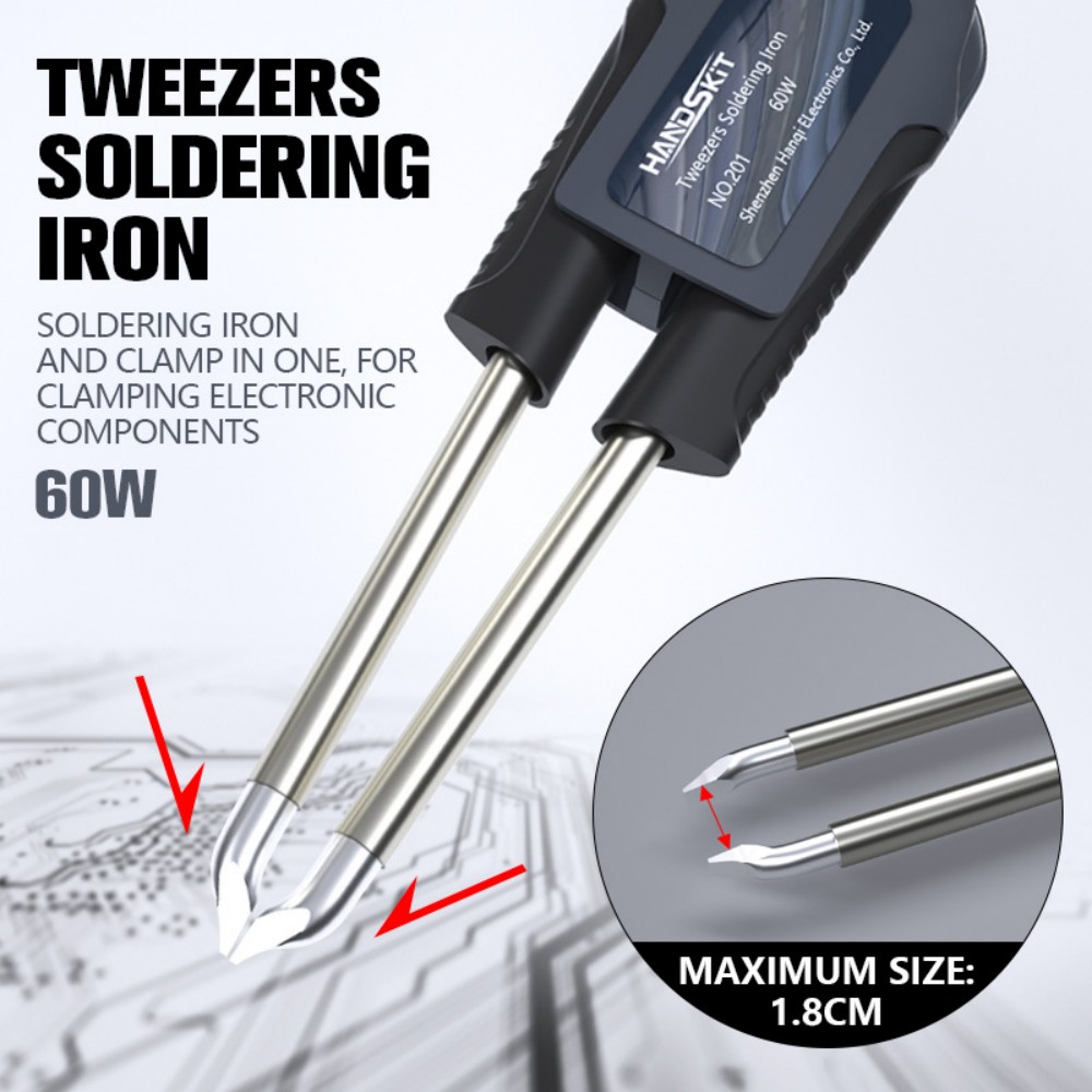 T12 Soldering Tweezer Handle – - Electronics Stuff reseña y precio