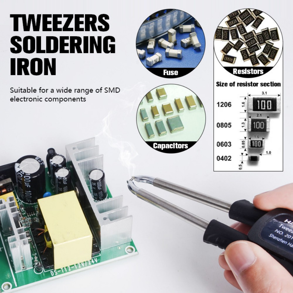 T12 Soldering Tweezer Handle – - Electronics Stuff reseña y precio