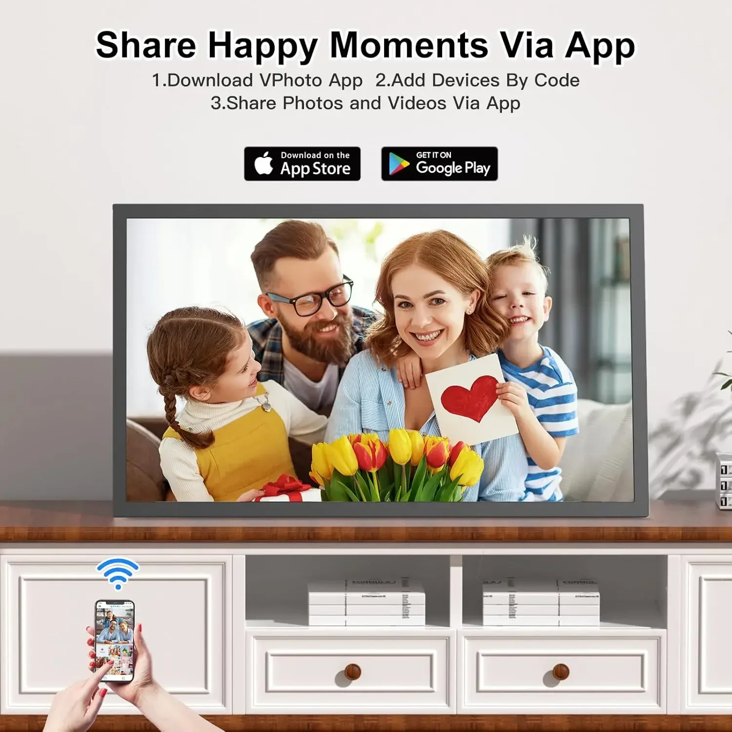Large Digital Picture Frame 21 - Digital Photo Frame Wifi reseña y precio