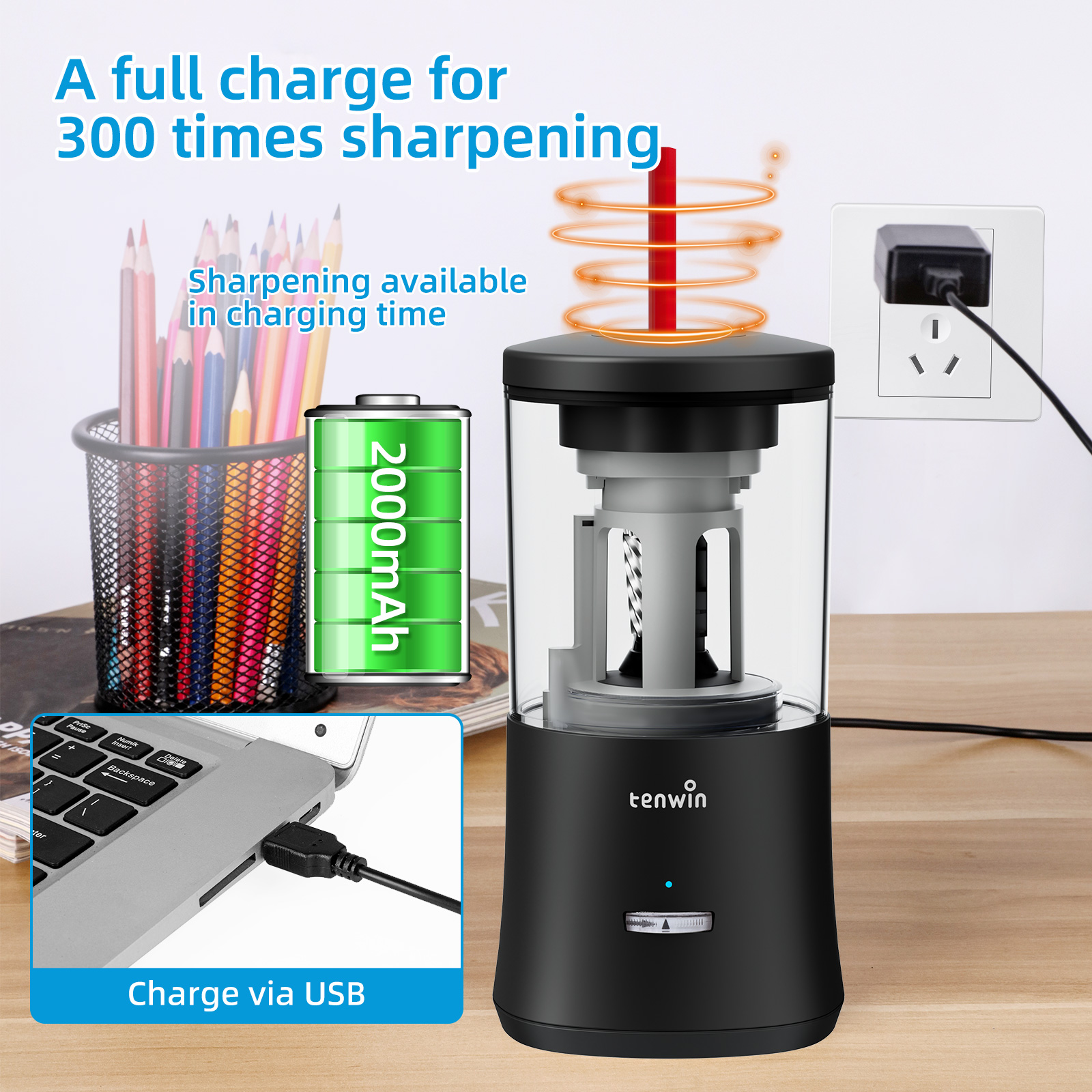 Electric Automatic Pencil Shar - Electronics Home Gadgets reseña y precio