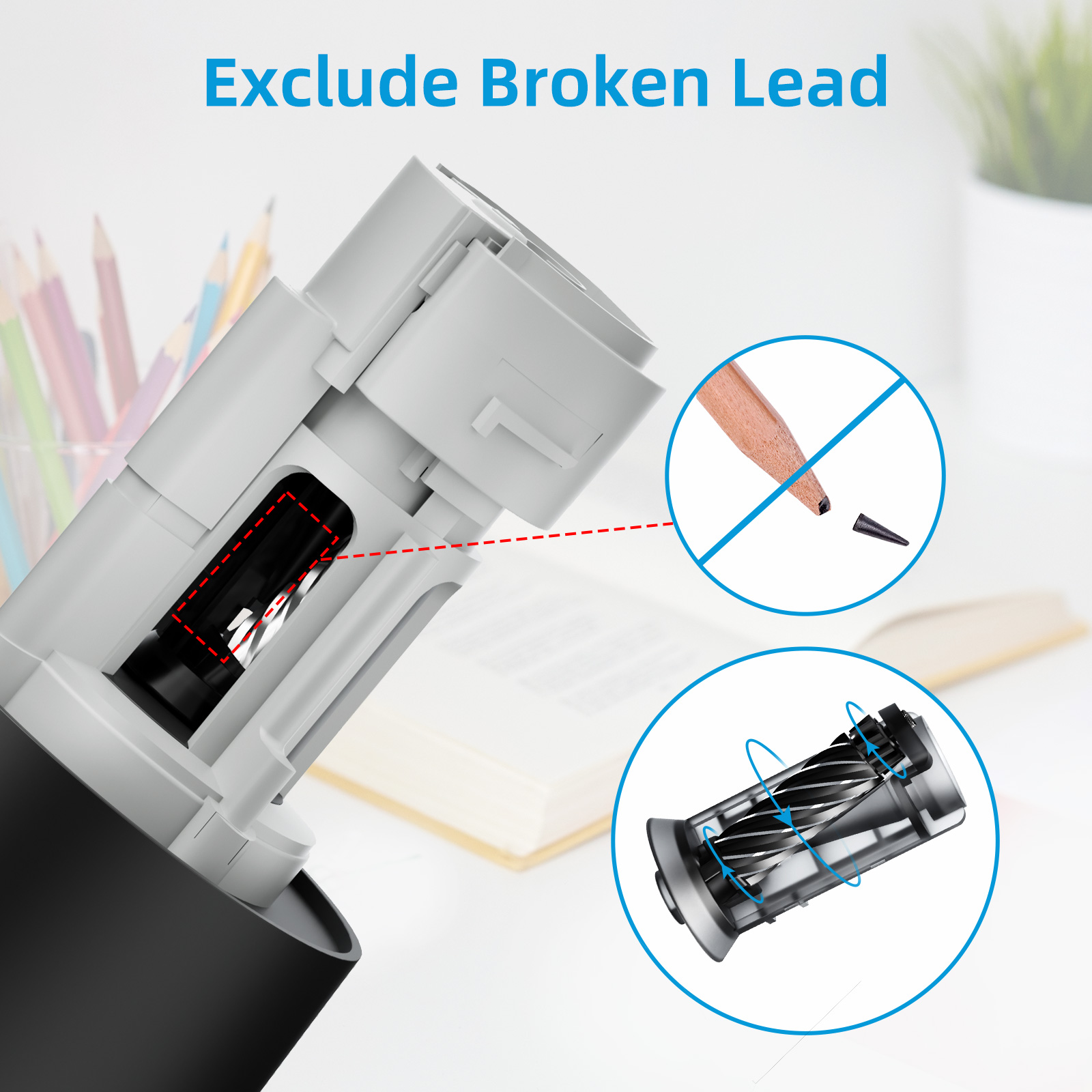 Electric Automatic Pencil Shar - Electronics Home Gadgets reseña y precio