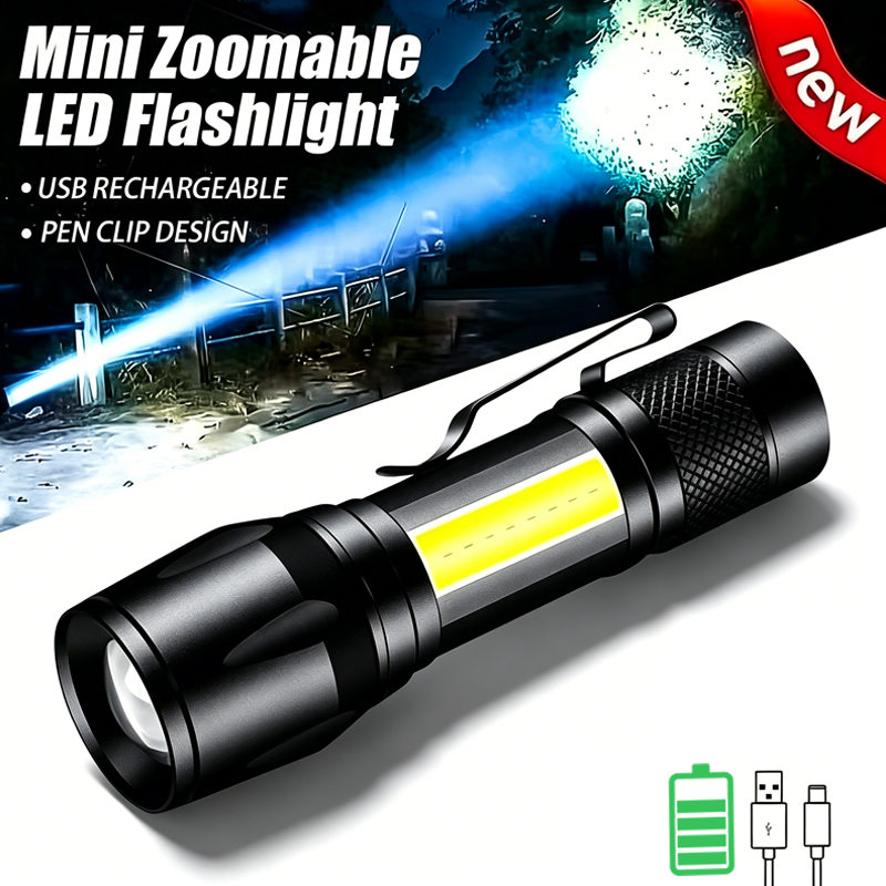 Mini LED Flashlight COB+XPE Po - Mini Electronics Gadgets reseña y precio