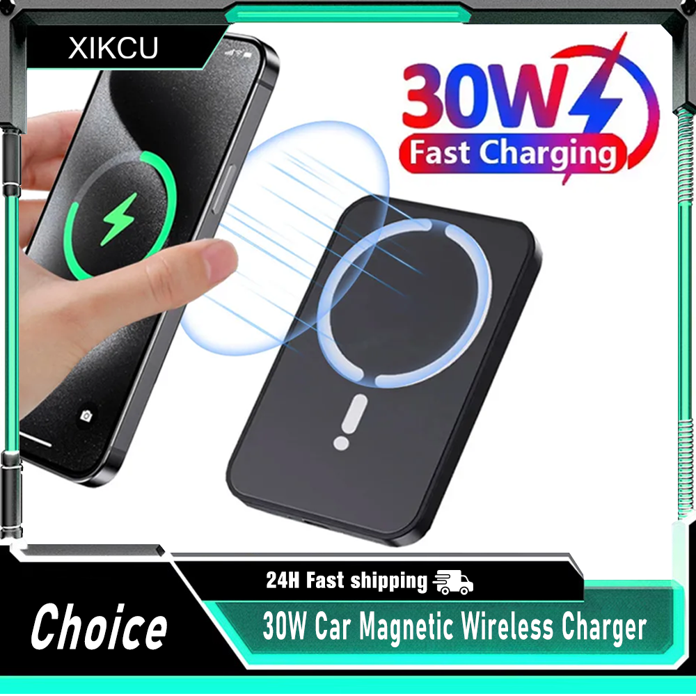 30W Magnetic Car Wireless Char - Magnetic Charging Cable reseña y precio
