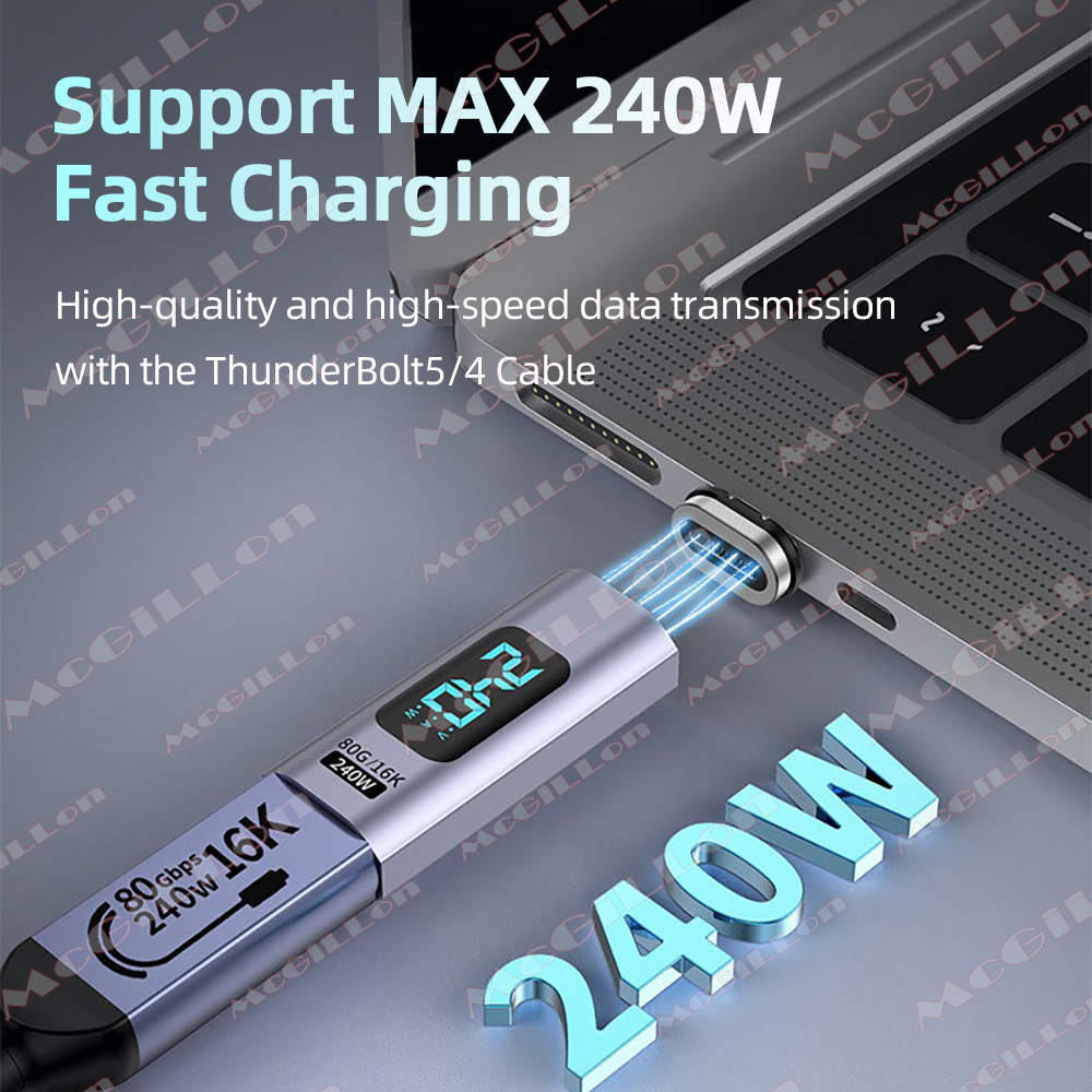 USB4.0 240W 80Gbps Thunderbolt - Magnetic Charging Cable reseña y precio