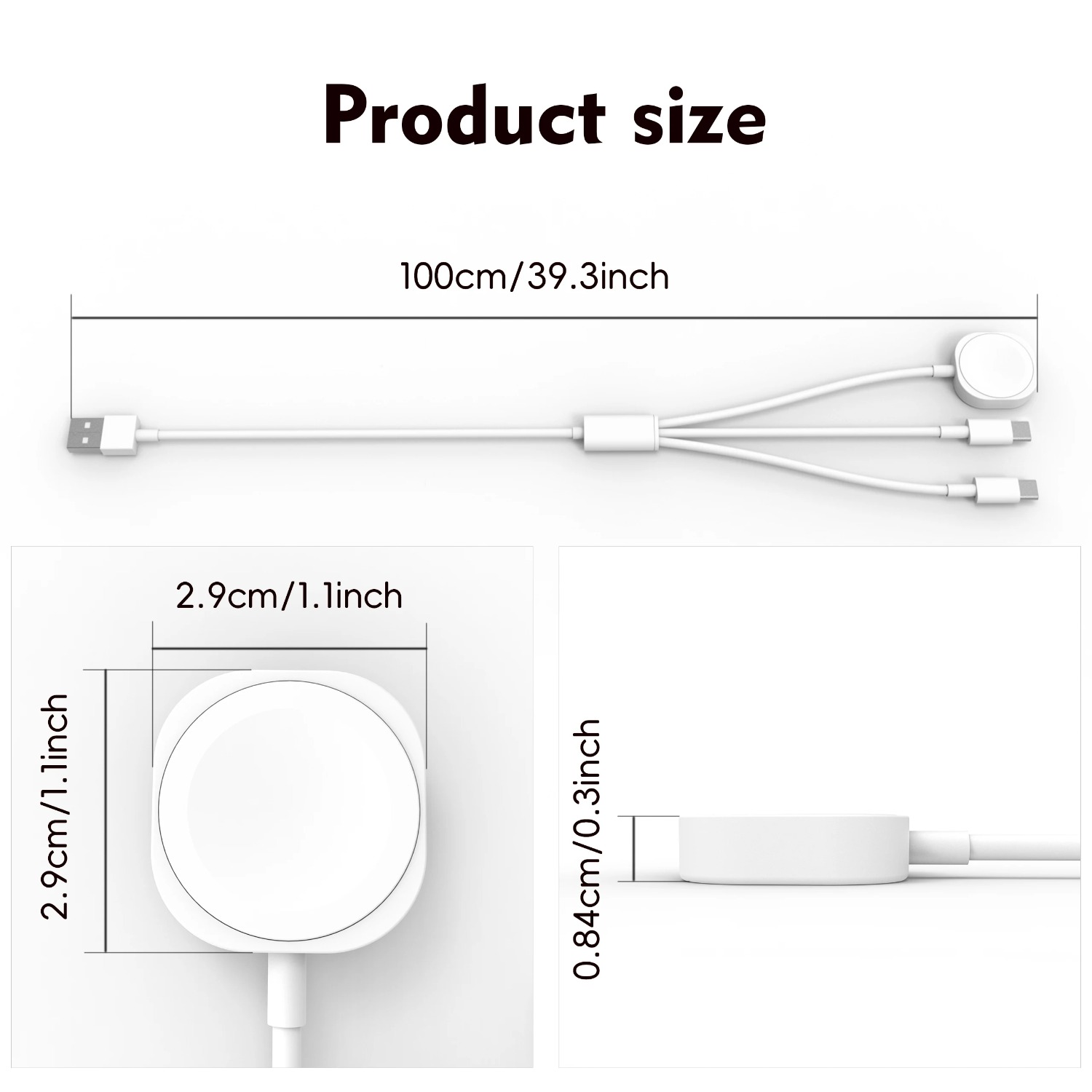 3 in 1  Magnetic Watch Charger - Magnetic Charging Cable reseña y precio