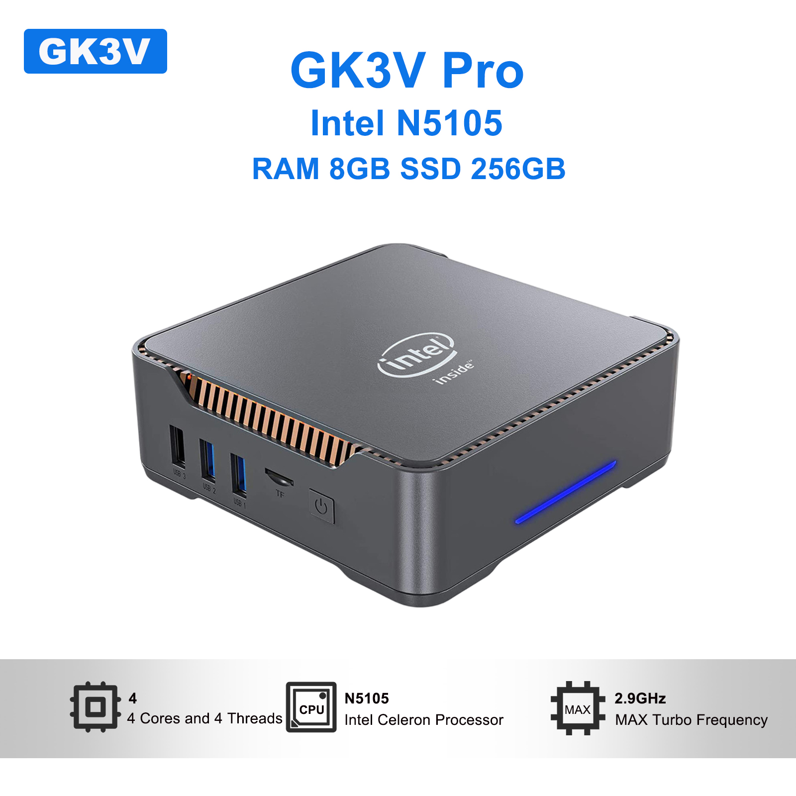GK3V Pro mini pc Intel N5105 R - Mini Pc Windows reseña y precio