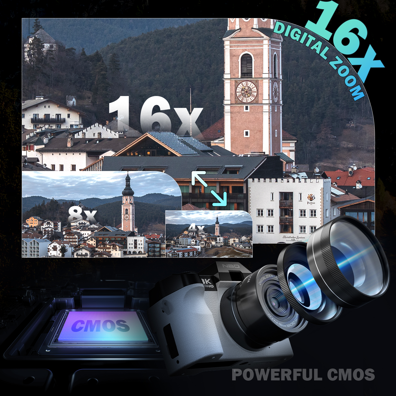NBD 8K Vlog Camera 64MP Digita - Electronics Home Gadgets reseña y precio