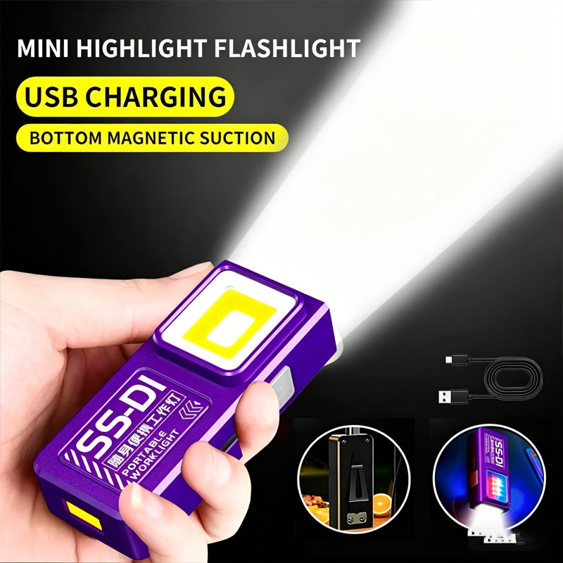 Mini COB LED Flashlight USB C  - Mini Electronics Gadgets reseña y precio